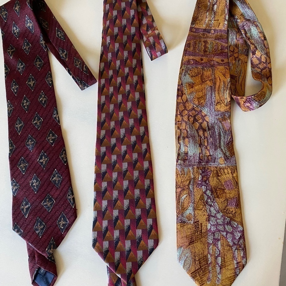 3 designer men’s ties